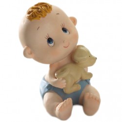 Figura tarta bebe niño perrito