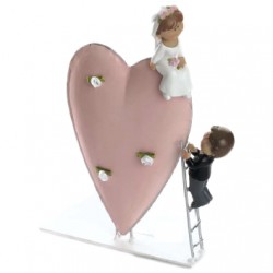 Figura tarta novios escalera amor