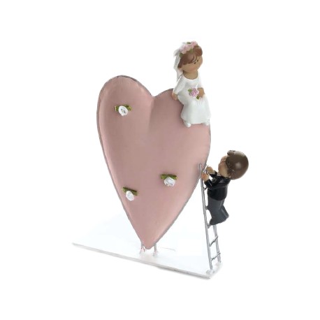 Figura tarta novios escalera amor