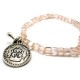 Pulsera cristal rosa conlgante