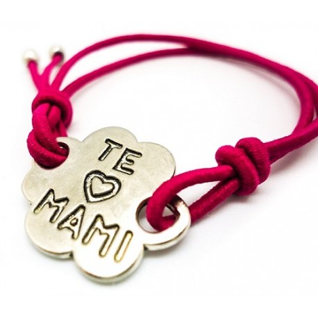 Pulsera elástica con chapa y letrero