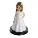 Figura tarta niña cinta beige