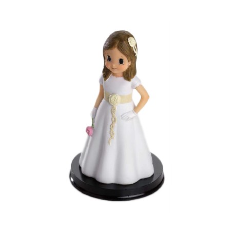 Figura tarta niña cinta beige