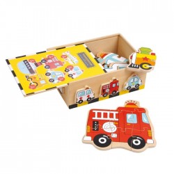 Caja de puzzle Vehiculos