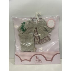 Vestido con chaqueta verde y blanco